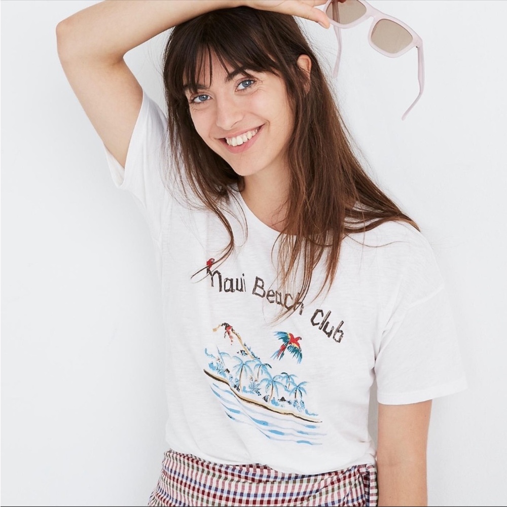 Madewell Maui Beach Club Graphic Whisper Cotton Crewneck Tee